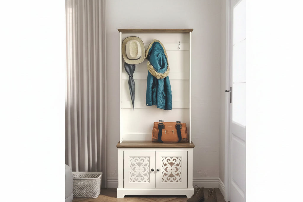 Galano Calidia Cizens Hall Tree - Ivory