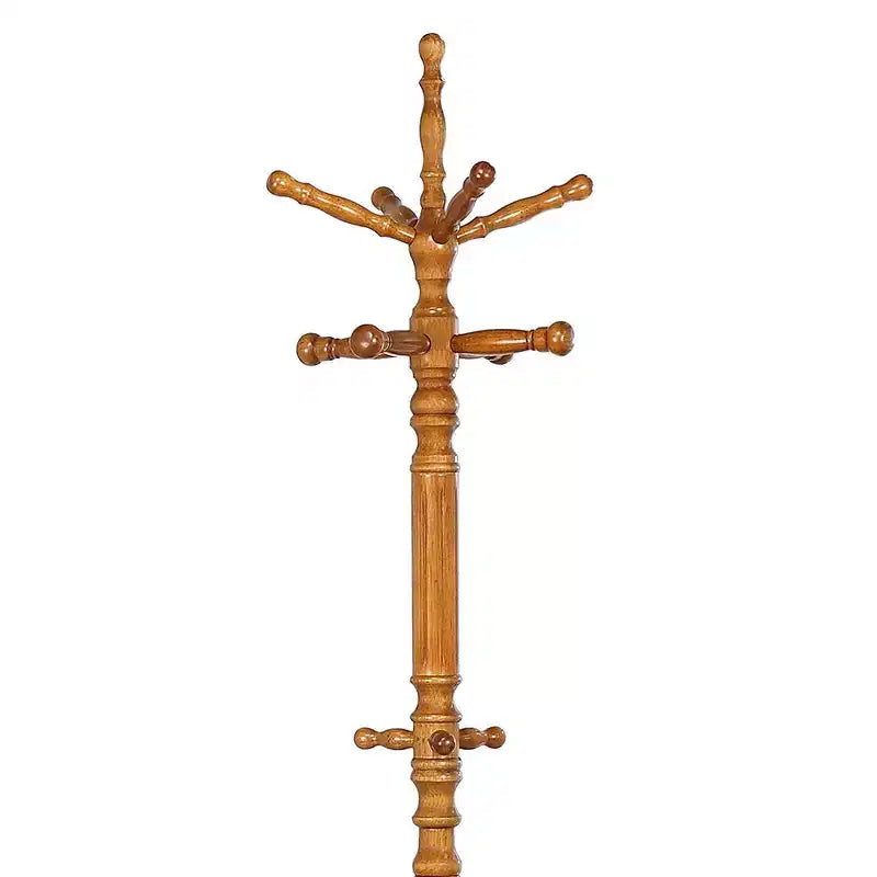 Porte-manteau vintage à 11 crochets, arbre d'entrée autoportant avec design peu encombrant, porte-manteau pour entrée, salon, chambre à coucher, marron