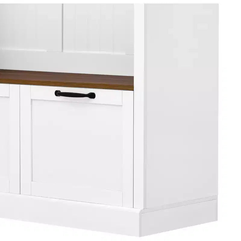 Arbre d'entrée 3-en-1 avec banc, porte-manteau avec meuble de rangement, tiroirs et crochets, organisateur d'entrée multifonctionnel - ModernLuxe