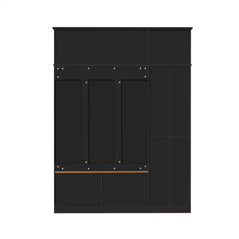 Arbre d'entrée 3-en-1 avec banc, porte-manteau avec meuble de rangement, tiroirs et crochets, organisateur d'entrée multifonctionnel - ModernLuxe