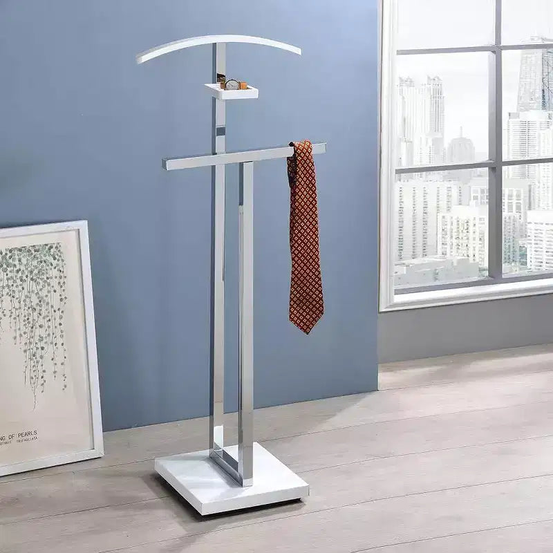 Valet de chambre Vaccaro en métal et bois, porte-vêtements