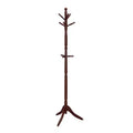 71.5" Swivel Coat Rack Cherry Wood - Ore International: Umbrella Storage, Spinning Top, Double Tier Hooks