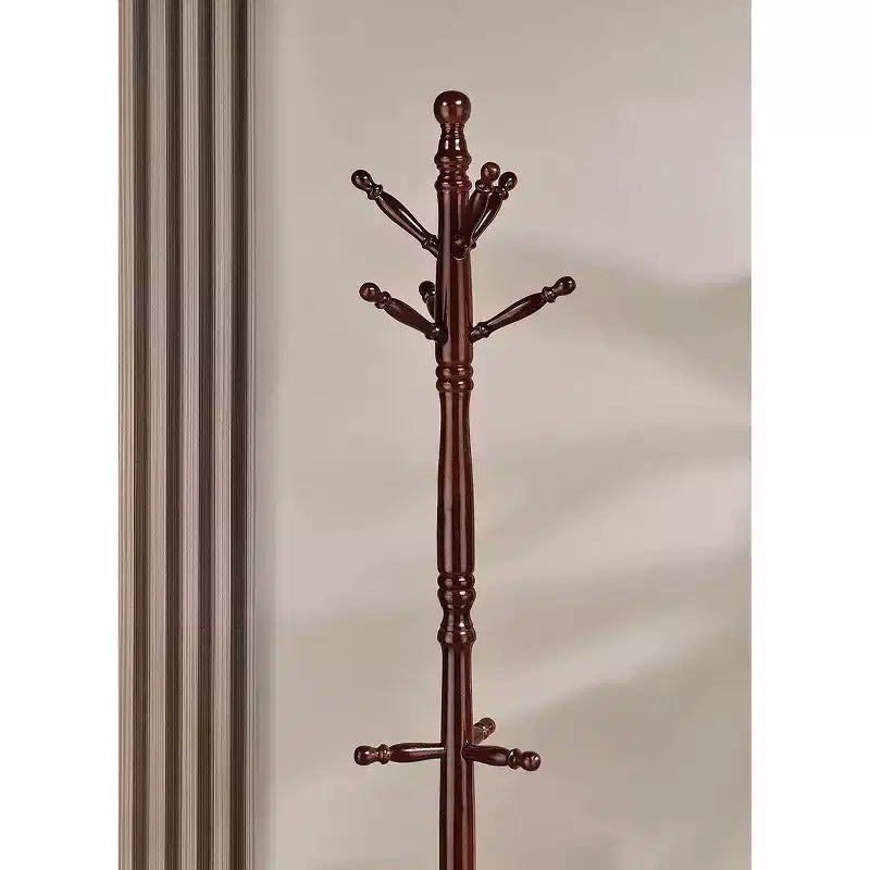 71.5" Portemanteau pivotant en bois de cerisier - Ore International : Rangement pour parapluies, Plateau pivotant, Crochets à double niveau