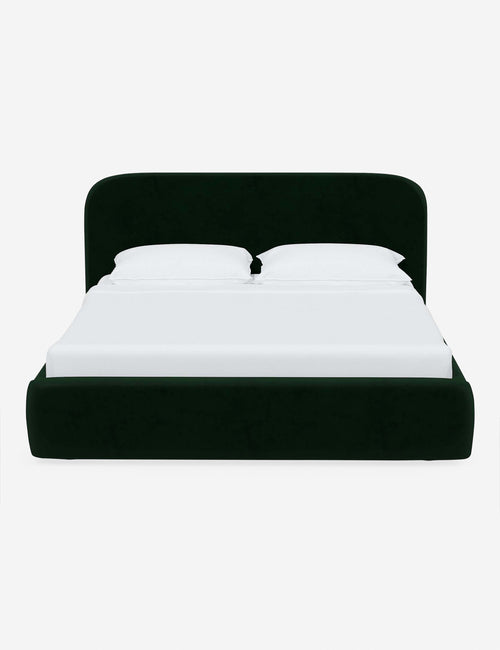 Lit Son design épuré et sa tête de lit basse et arrondie confèrent un attrait doux à ce cadre de lit rembourré. Choisissez parmi une large gamme de tissus et de tons.