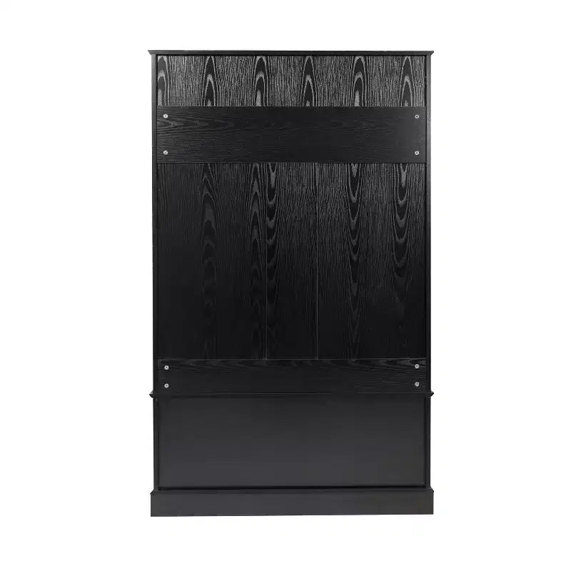Meuble d'entrée Fraser Flash Furniture avec banc de rangement à double porte, portemanteau avec 4 crochets doubles et 2 compartiments de rangement supérieurs