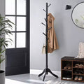 VASAGLE Solid Wood Coat Rack Free Standing with 8 Hooks