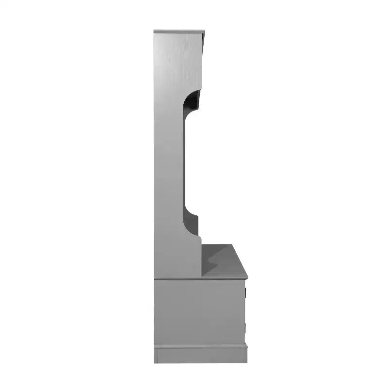 Porte-manteau d'entrée Merrick Lane avec banc, 4 doubles patères, rangement supérieur et rangement sous le banc à double porte