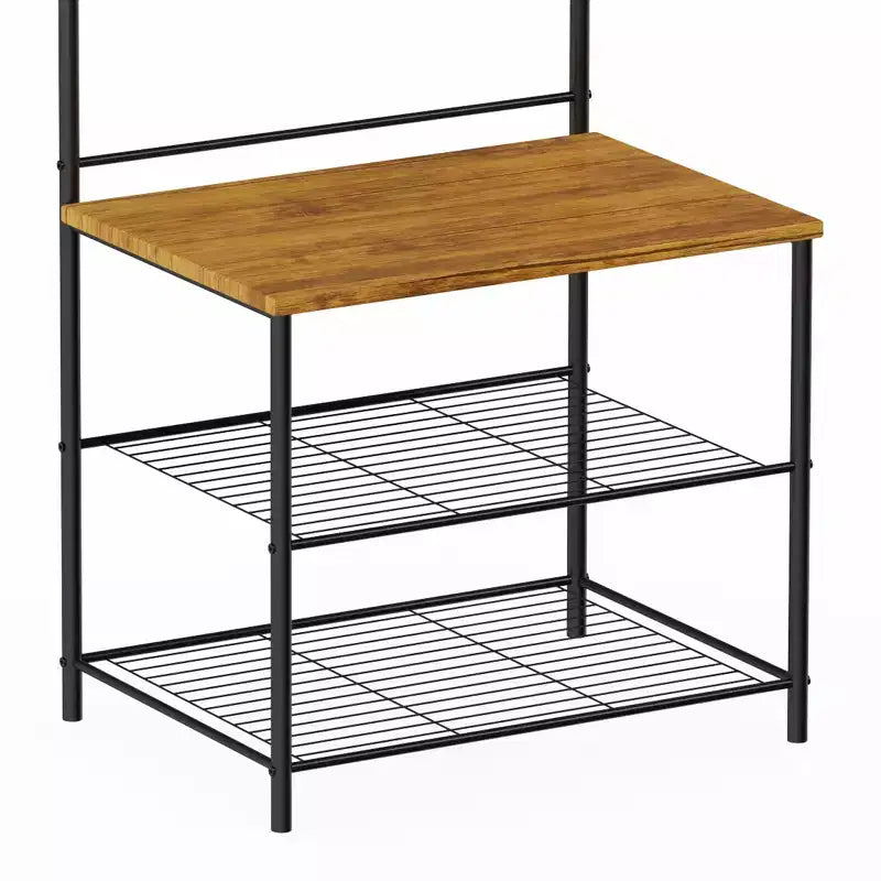 Banc d'entrée Hasting Home avec porte-manteau, meuble d'entrée en métal avec siège, crochets et rangement à chaussures