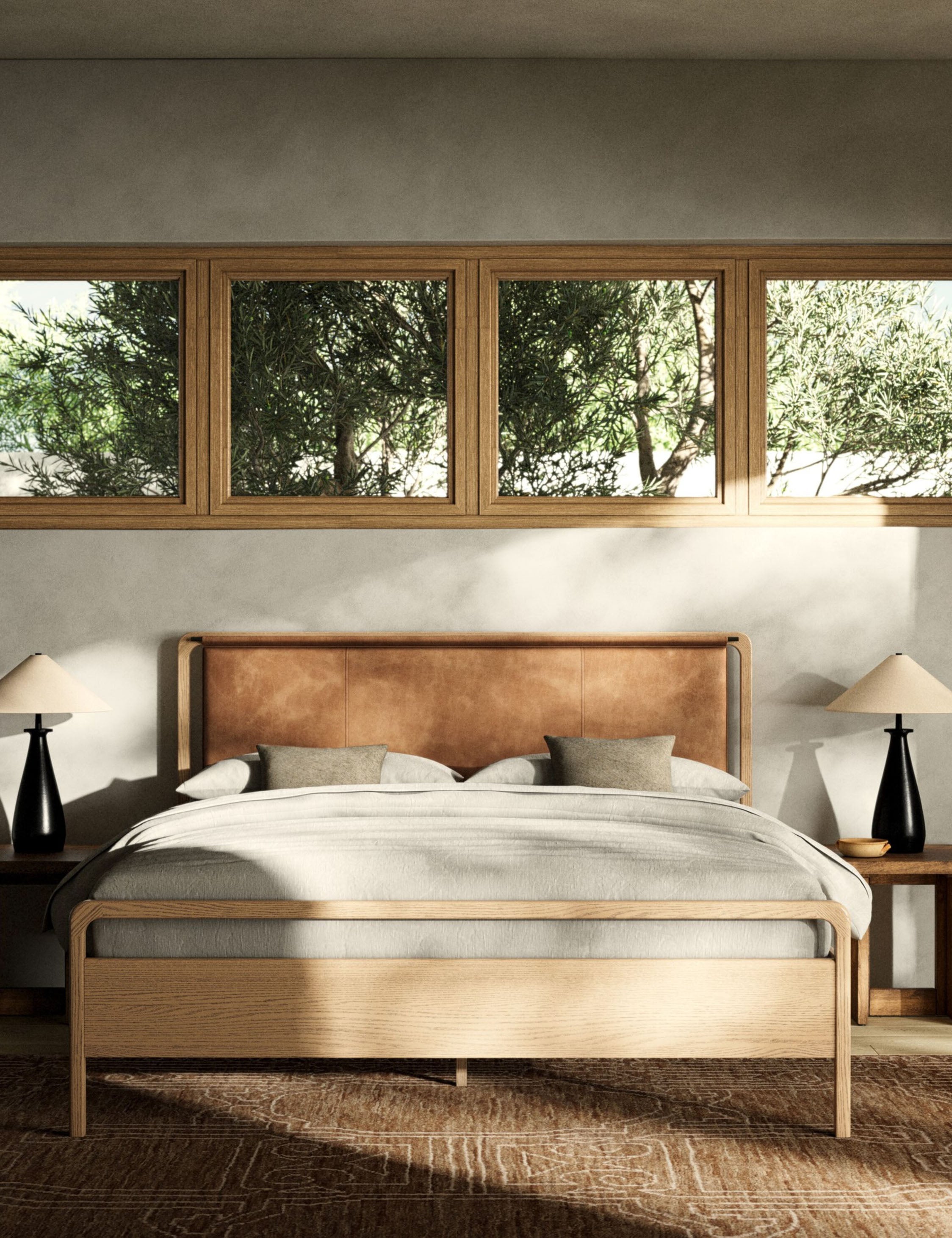 Tierney Leather Bed